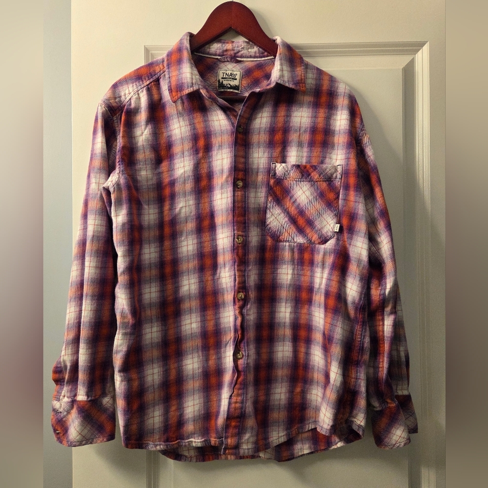 TNA Flannel Plaid Button-Up Shirt
